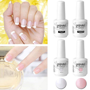 uñas gel francesas