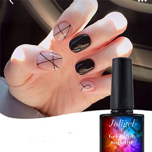 uñas gel negro