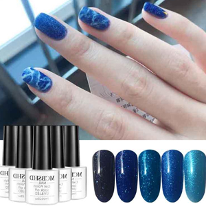 Uñas de gel azules