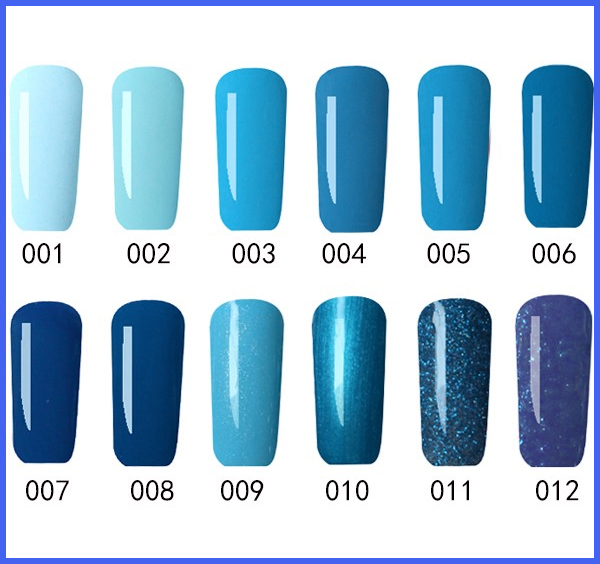 Uñas de gel azules