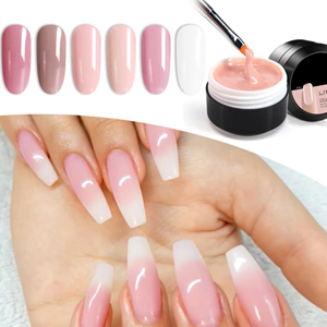 Uñas de gel rosa