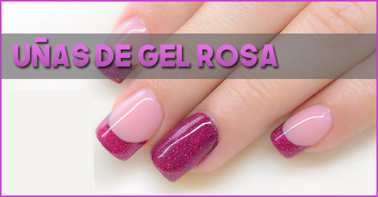 Uñas de gel rosa